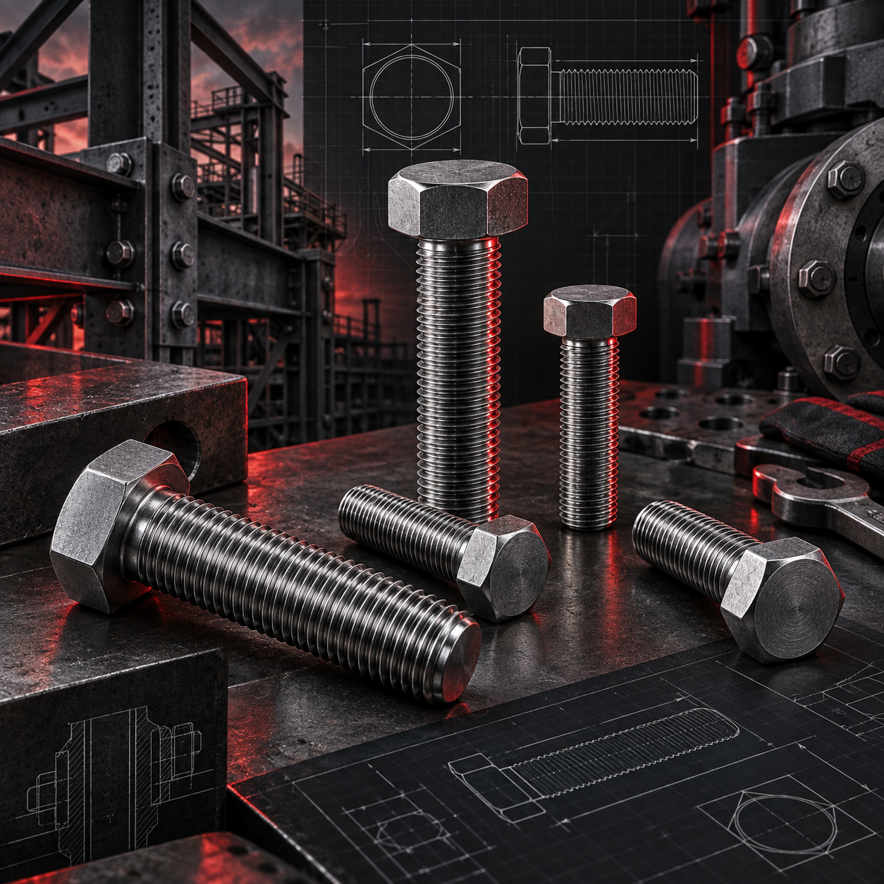 Tornillo hexagonal ISO 4017 DIN 933 de rosca completa