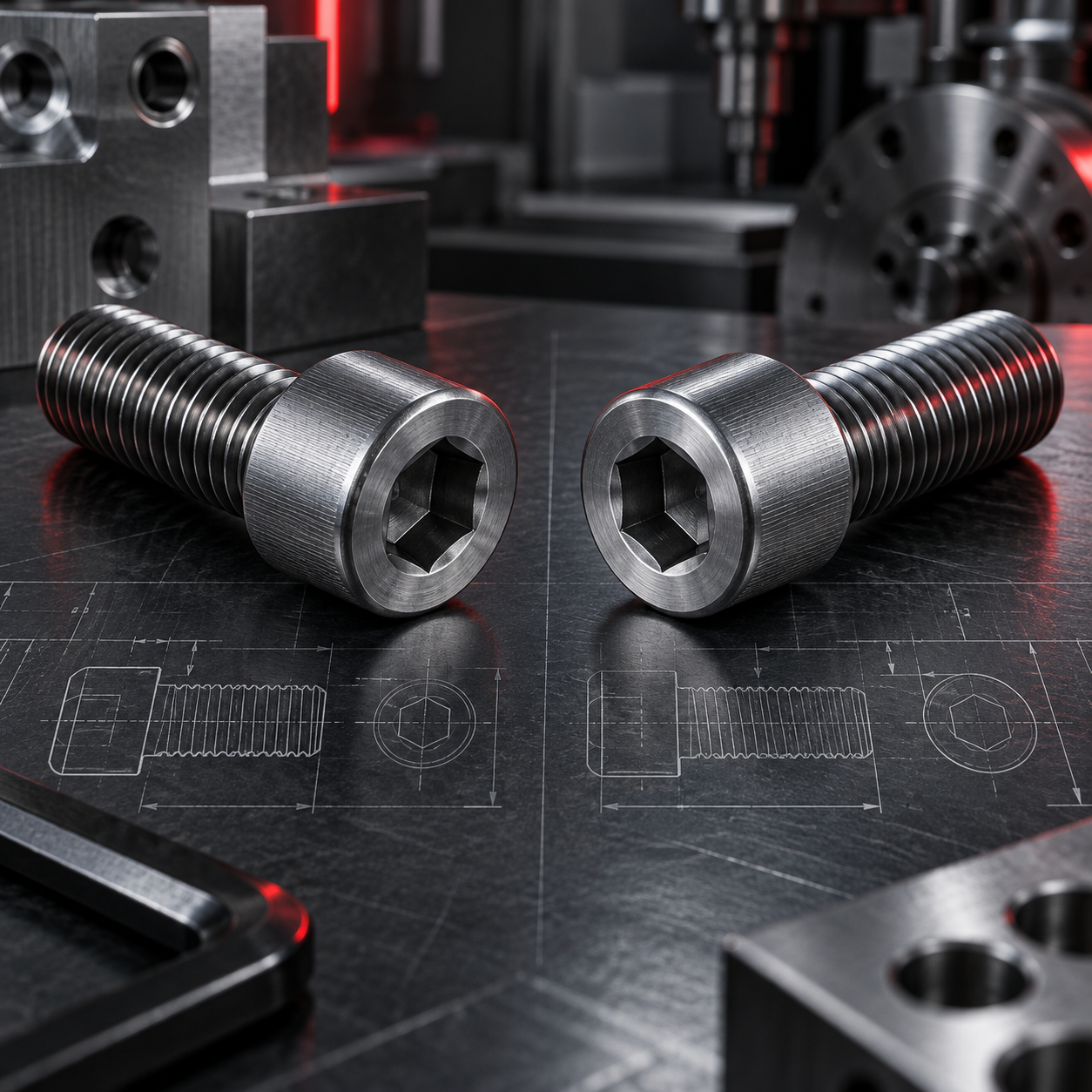 Comparativa ISO 4762 vs DIN 912 tornillo Allen cabeza cilíndrica