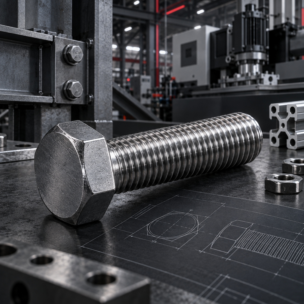 Tornillo ISO 4017 hexagonal totalmente roscado para aplicaciones industriales