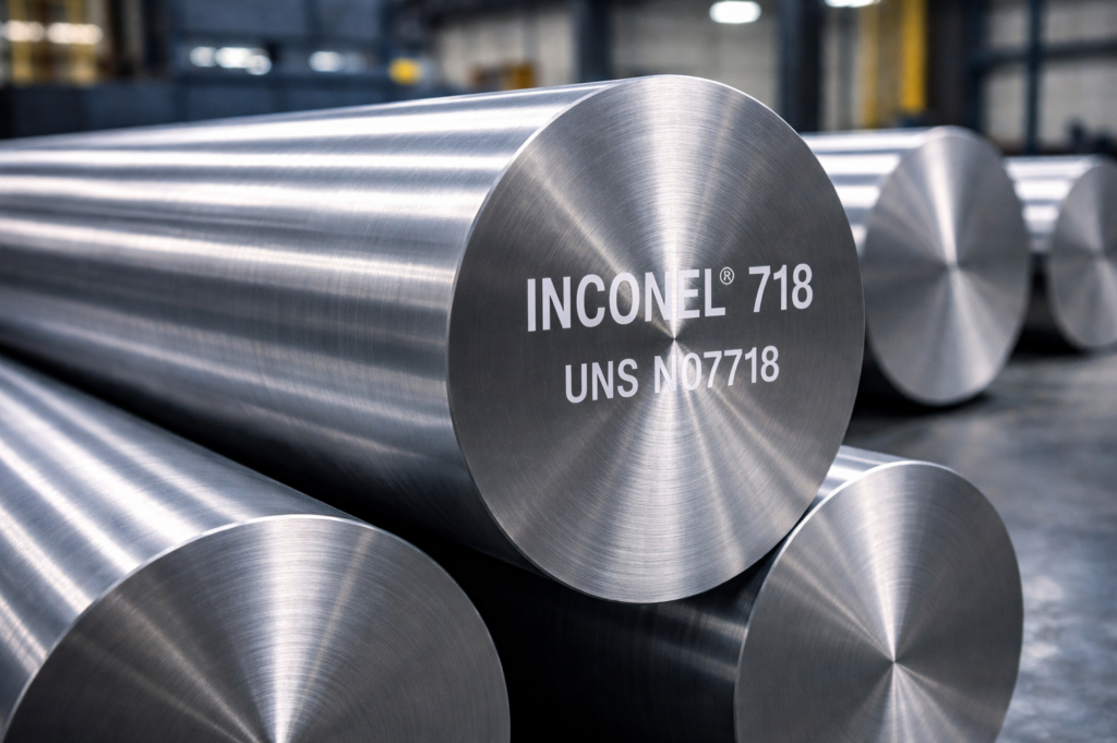 Barra redonda de INCONEL 718 UNS N07718 superaleación de níquel.